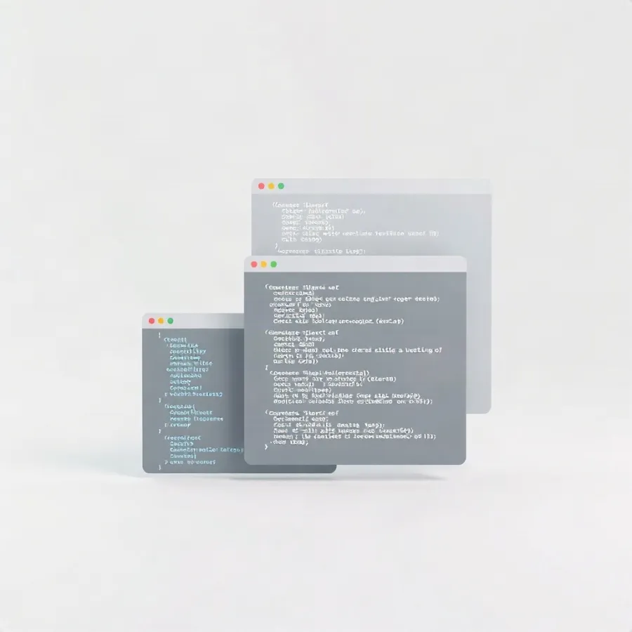 Website design and development: layered browser windows